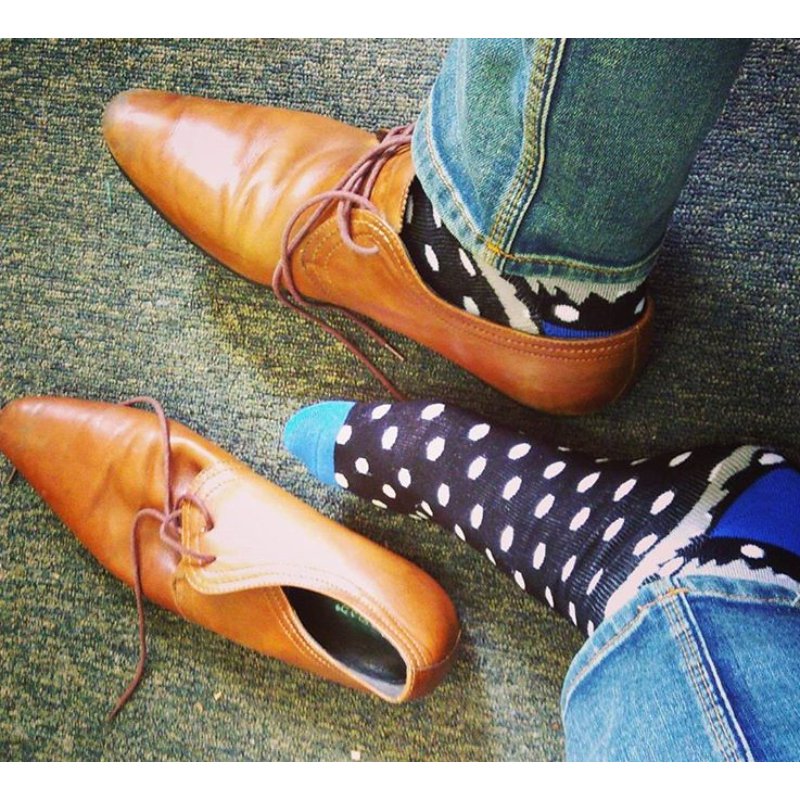 Black Polka Dot Crockodile Socks - Stock Socks Official