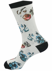 funky socks dalmatian dog bamboo socks - Stock Socks Official