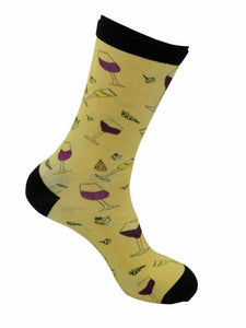 funky socks wine and cheese Bamboo Socks - Stock Socks Official